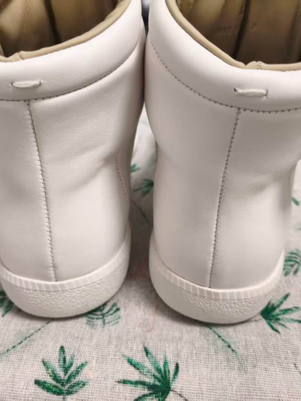 Maison Margiela White Futuristic High Top Leather Sneakers Unisex With Original - Picture 4 of 8